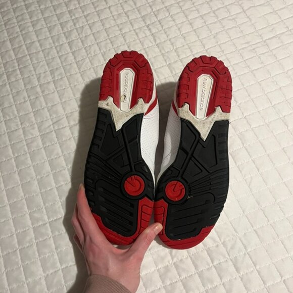 COPY New Balance 550 Sneakers Red Black White Women’s 9 Men’s 7 Retro - Picture 6 of 6